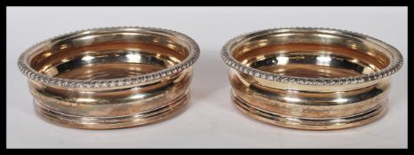 A pair of late Victorian silver plated Victorian w