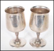 A pair of silver hallmarked Cooper Brothers & Sons