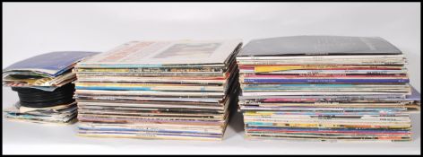 A collection of vinyl long play LP record albums f