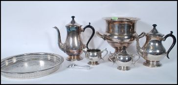 A mid 20th Century silver plated tea service consi