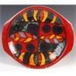 POOLE DELPHIS 1970'S VOLCAN GLAZED SERVING PLATE B