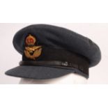 WWII SECOND WORLD WAR ERA RAF OFFICER'S PEAKED CAP