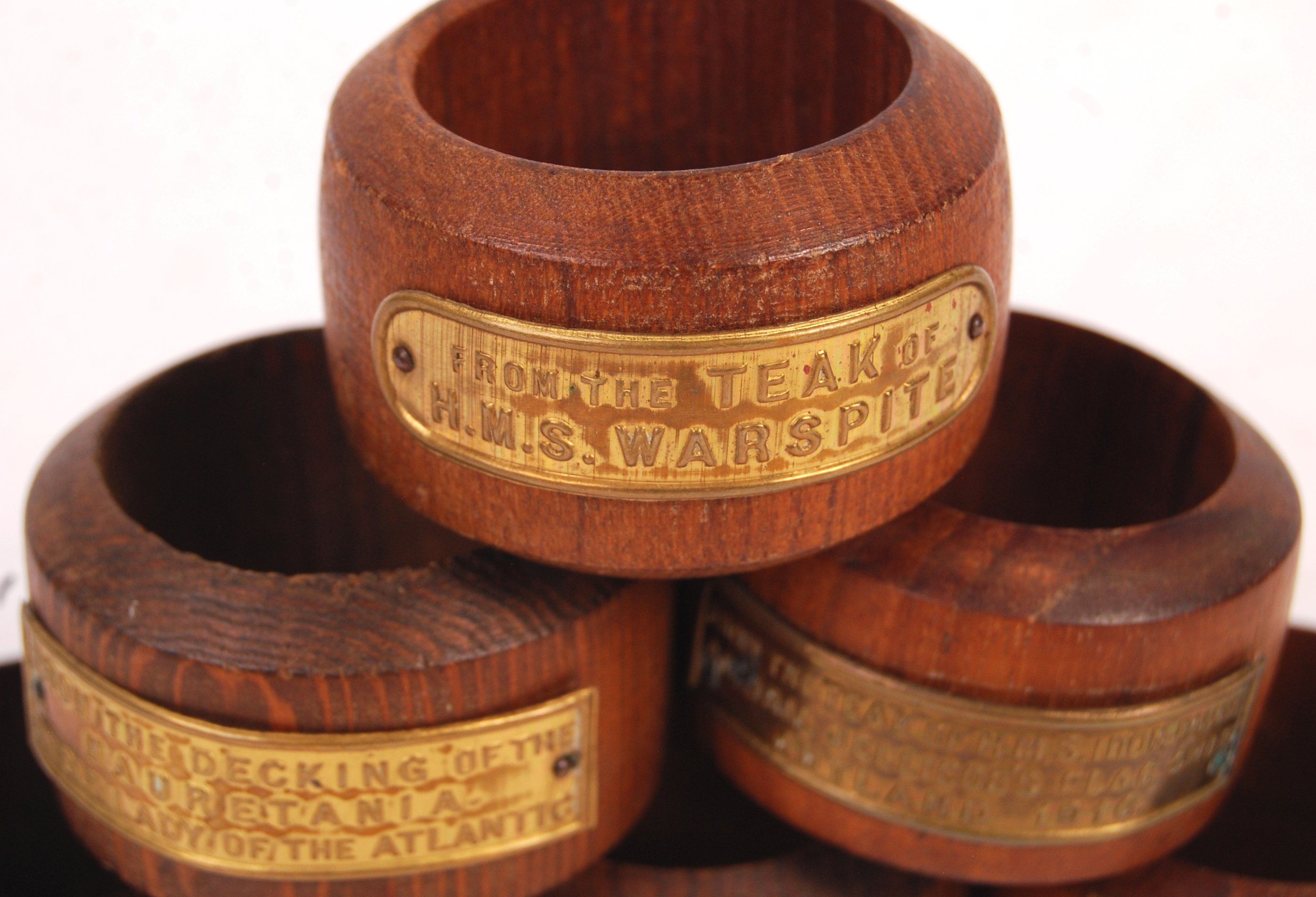 COLLECTION OF ASSORTED NAPKIN RINGS MADE FROM FAMOUS SHIPS - Image 2 of 4