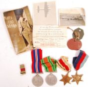 WWII SECOND WORLD WAR MEDAL GROUP & RELATED PHOTOGRAPHS