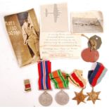 WWII SECOND WORLD WAR MEDAL GROUP & RELATED PHOTOGRAPHS