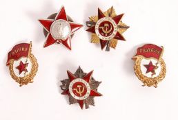 WWII SECOND WORLD WAR SOVIET RUSSIAN USSR ORDER BADGES