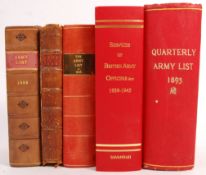 ASSORTED 18TH / 19TH / 20TH CENTURY HARDBACK ARMY LIST BOOKS
