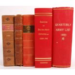 ASSORTED 18TH / 19TH / 20TH CENTURY HARDBACK ARMY LIST BOOKS