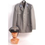 POST WWII GERMAN SOLDIERS UNIFORM JACKET AND CAP