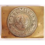 WWI GERMAN ' GOTT MIT UNS ' UNIFORM BELT BUCKLE