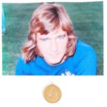 UNIQUE ALAN HUDSON ENGLAND FOOTBALL ASSOCIATION GOLD MEDAL