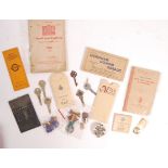 COLLECTION OF ASSORTED MILITARIA - TRAINING BOOKS, CUFFLINKS ETC