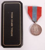 QEII IMPERIAL SERVICE MEDAL - WITH RIBBON & CASE