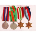 WWII SECOND WORLD WAR MEDAL GROUP INC. ITALY STAR