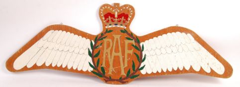 WWII RAF WOODEN HAND PAINTED SIGN
