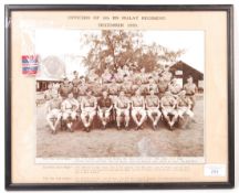 WWII MEDAL & BN MALAY REGIMENTAL PHOTOGRAPH