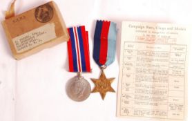 WWII SECOND WORLD WAR MEDAL PAIR - LONDON SW