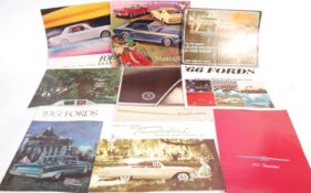 COLLECTION OF NINE 1960'S FORD AMERICAN CAR BROCHURES