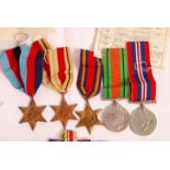 WWII SECOND WORLD WAR MEDAL GROUP & MINIATURES