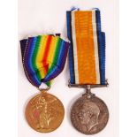 WWI FIRST WORLD WAR MEDAL PAIR - PRIVATE IN THE ASC