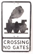 RARE ORIGINAL BRISTOL INTEREST RAILWAY CROSSING SIGN