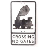 RARE ORIGINAL BRISTOL INTEREST RAILWAY CROSSING SIGN