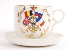 WWI GOOD LUCK TO THE ALLIES OVERSIZED TEACUP