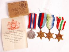 WWII SECOND WORLD WAR MEDAL GROUP - BUTTERFIELD OF LAMBETH