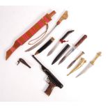 ASSORTED 20TH CENTURY ARMS, DAGGERS AND AN AIR PSISTOL