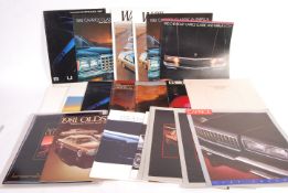 GOOD COLLECTION OF APPROX 25 1980'S AMERICAN CAR BROCHURES.