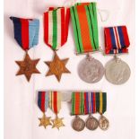 WWII SECOND WORLD WAR MEDAL GROUP & MINIATURES