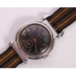 WWII ERA GERMAN JUNGHANS PILOT'S LUFTWAFFE WRIST WATCH