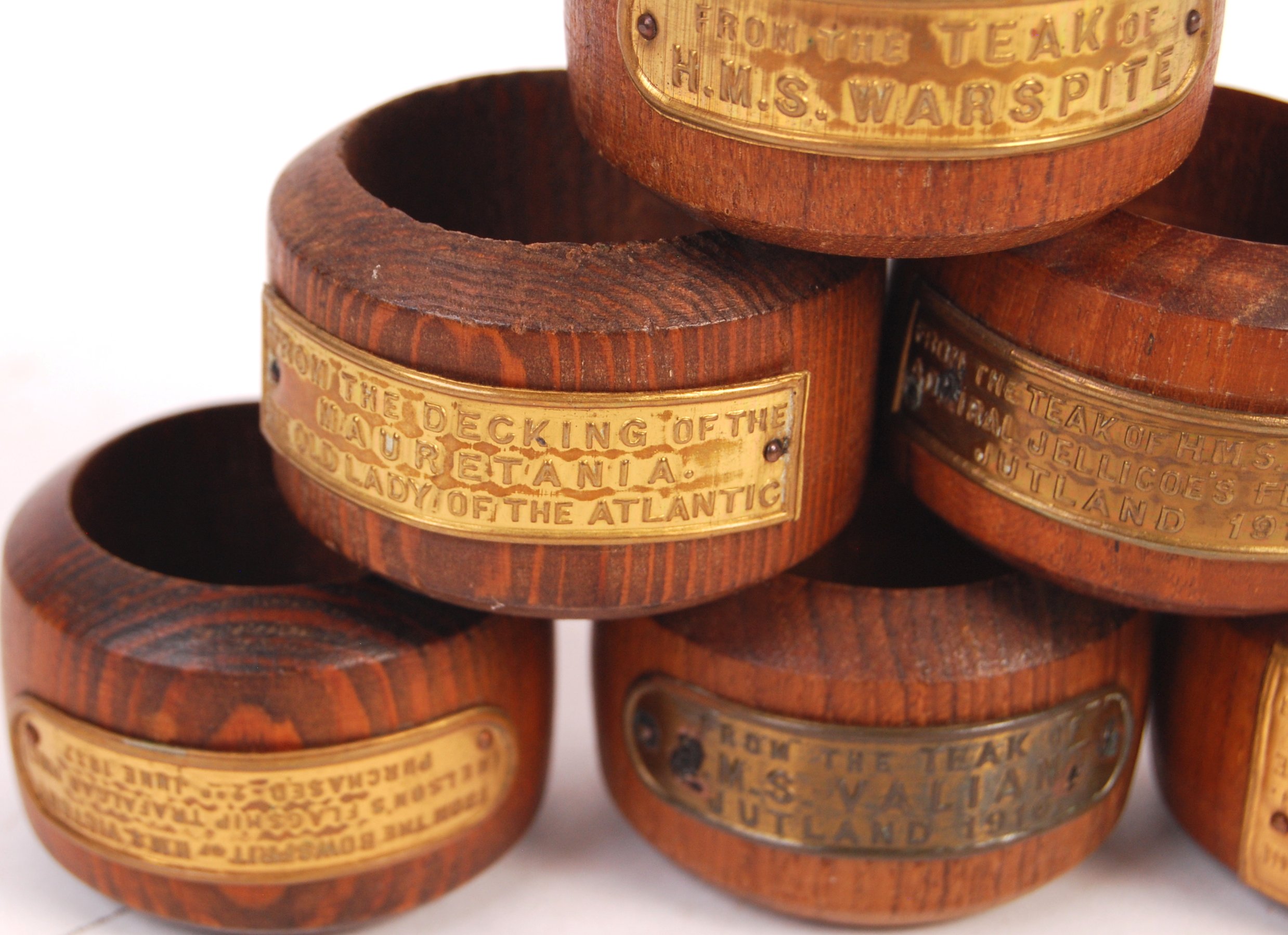 COLLECTION OF ASSORTED NAPKIN RINGS MADE FROM FAMOUS SHIPS - Image 3 of 4