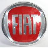 ORIGINAL 1990'S FIAT CAR BADGE SHOWROOM LIGHT BOX ADVERTISING SIGN