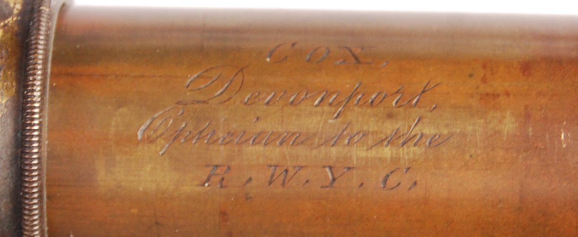 ANTIQUE NAVAL MARITIME COX DEVONPORT SINGLE DRAW TELESCOPE - Image 3 of 5