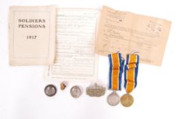 WWI FIRST WORLD WAR MEDAL PAIR - ROYAL WARWICKSHIRE REGIMENT