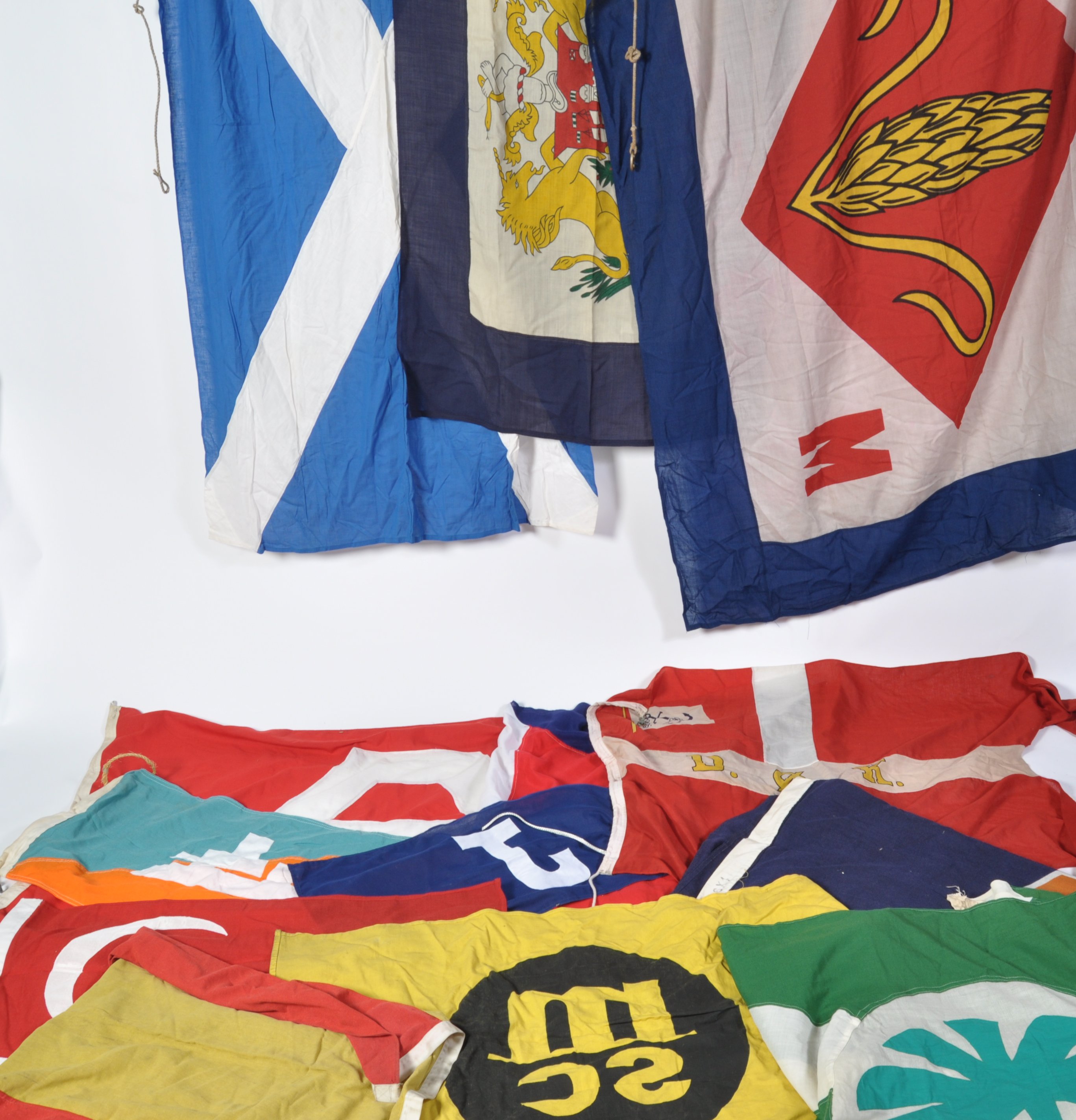 COLLECTION OF ASSORTED SHIPPING LINE FLAGS