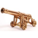 EARLY 20TH CENTURY CAST BRASS DESK TOP CANNON