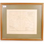 19TH CENTURY ZULU WAR FRAMED AND GLAZED BATTLE PLAN