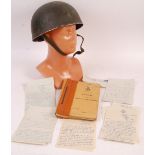 WWII PATTERN AIRBORNE PARATROOPER STEEL UNIFORM HELMET & EFFECTS