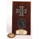 ORIGINAL WWII SECOND WORLD WAR NAZI IRON CROSS MEDAL PLAQUE