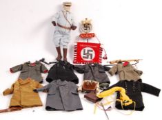 COLLECTION OF NAZI ACTION FIGURE ACCESSORIES AND ROHM FIGURINE