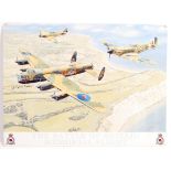 BATTLE OF BRITAIN MEMORIAL FLIGHT AUTOGRAPHED METAL SIGN