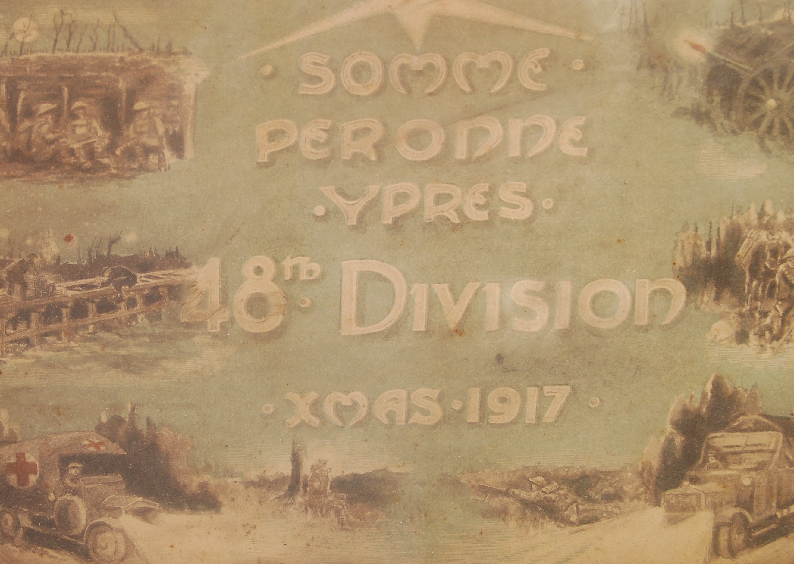 RARE WWI FIRST WORLD WAR PERCY VIGNALE 48TH DIVISION PANEL - Image 2 of 3