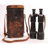 RARE CARL ZEISS JENA 12X50 BINOCULARS IN ORIGINAL LEATHER CASE