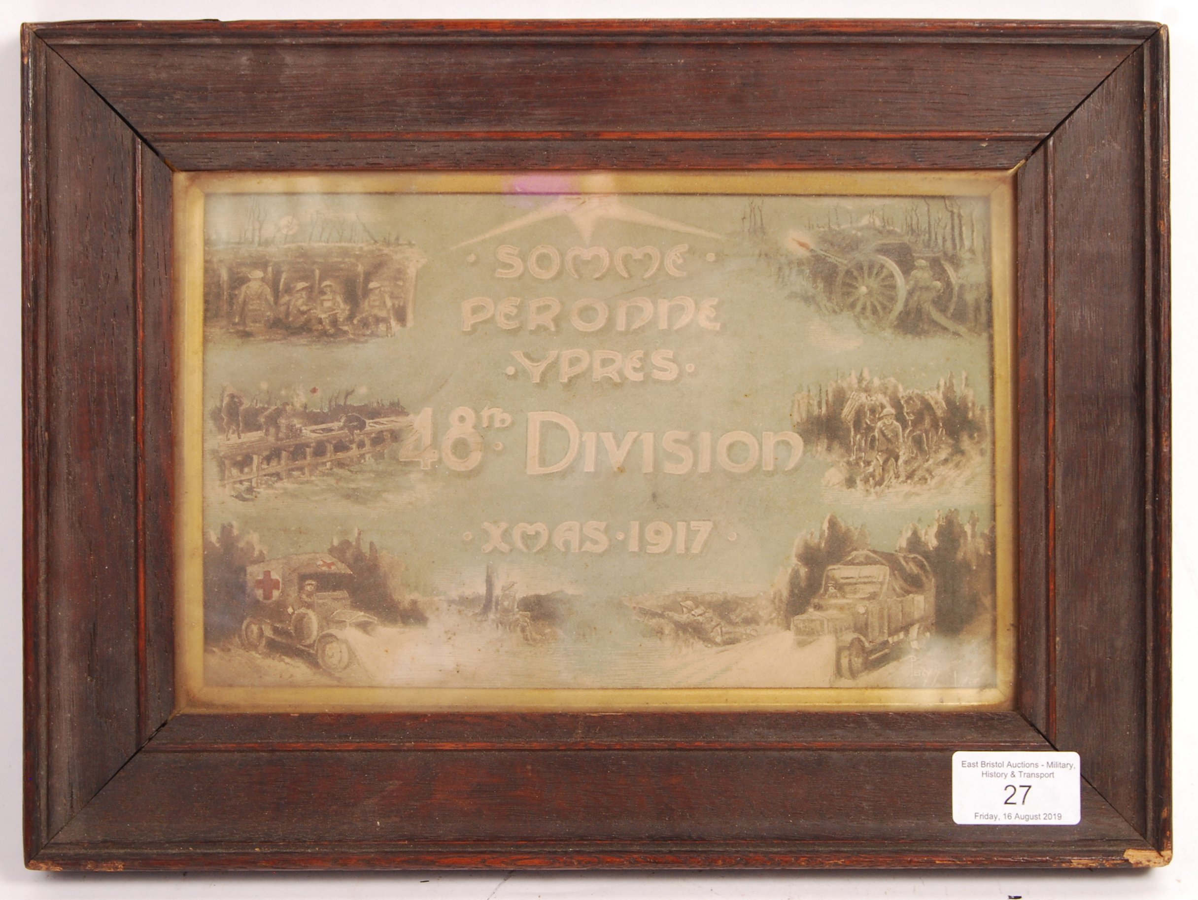 RARE WWI FIRST WORLD WAR PERCY VIGNALE 48TH DIVISION PANEL