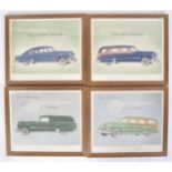 COLLECTION OF FOUR PONTIAC CAR SHOWROOM PRINTS