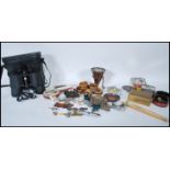 A good collection of vintage curios, the items include a brass State Express cigarette box with