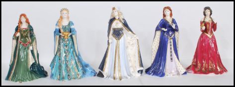 A collection of five Royal Worcester limited edition figurines to include  - 'The Chalice of