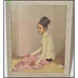 Sir Gerald Kelly A vintage retro 20th Century 1960s picture print of ' The Burmese Princess Saw